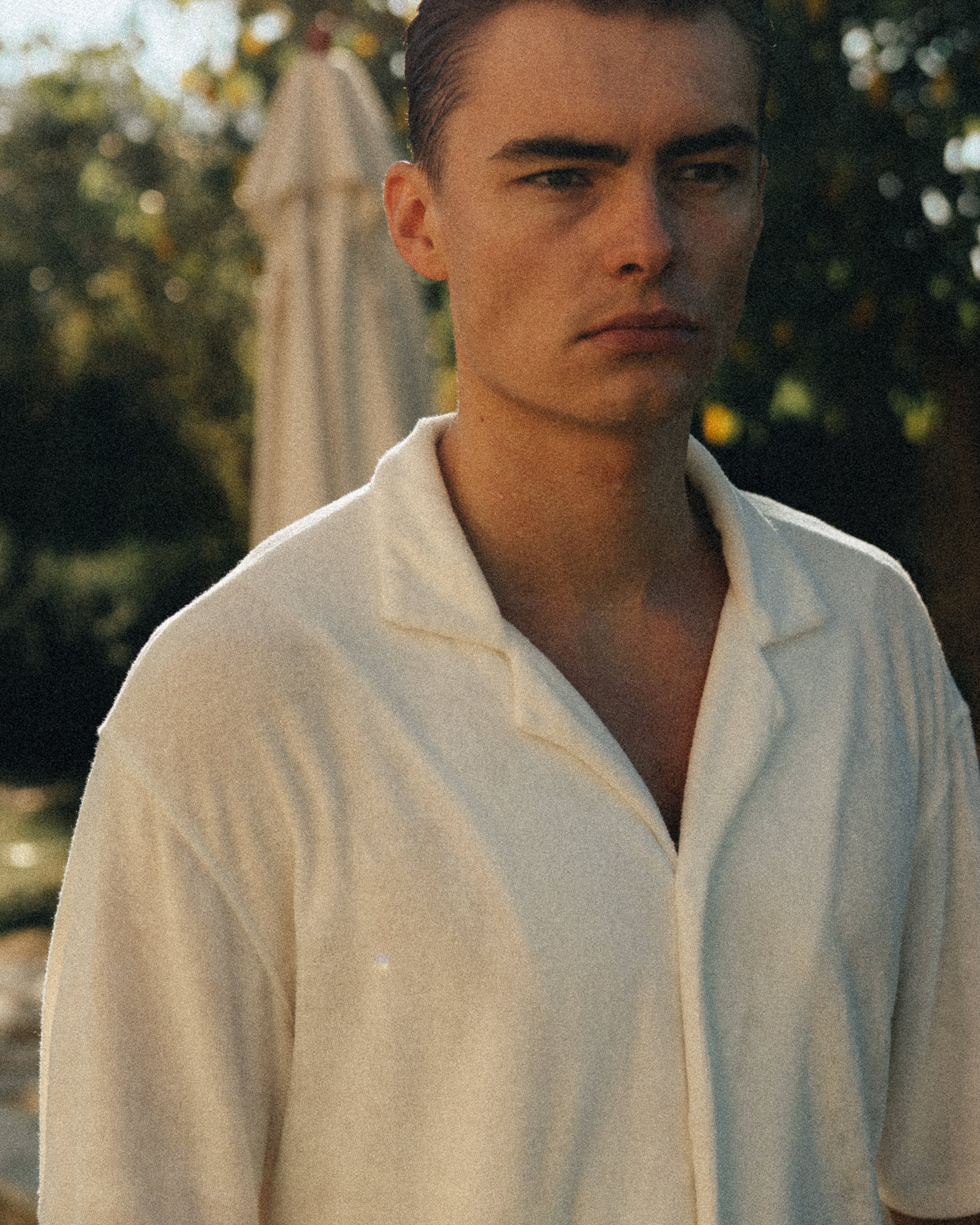 Terry towelling shirt - off white