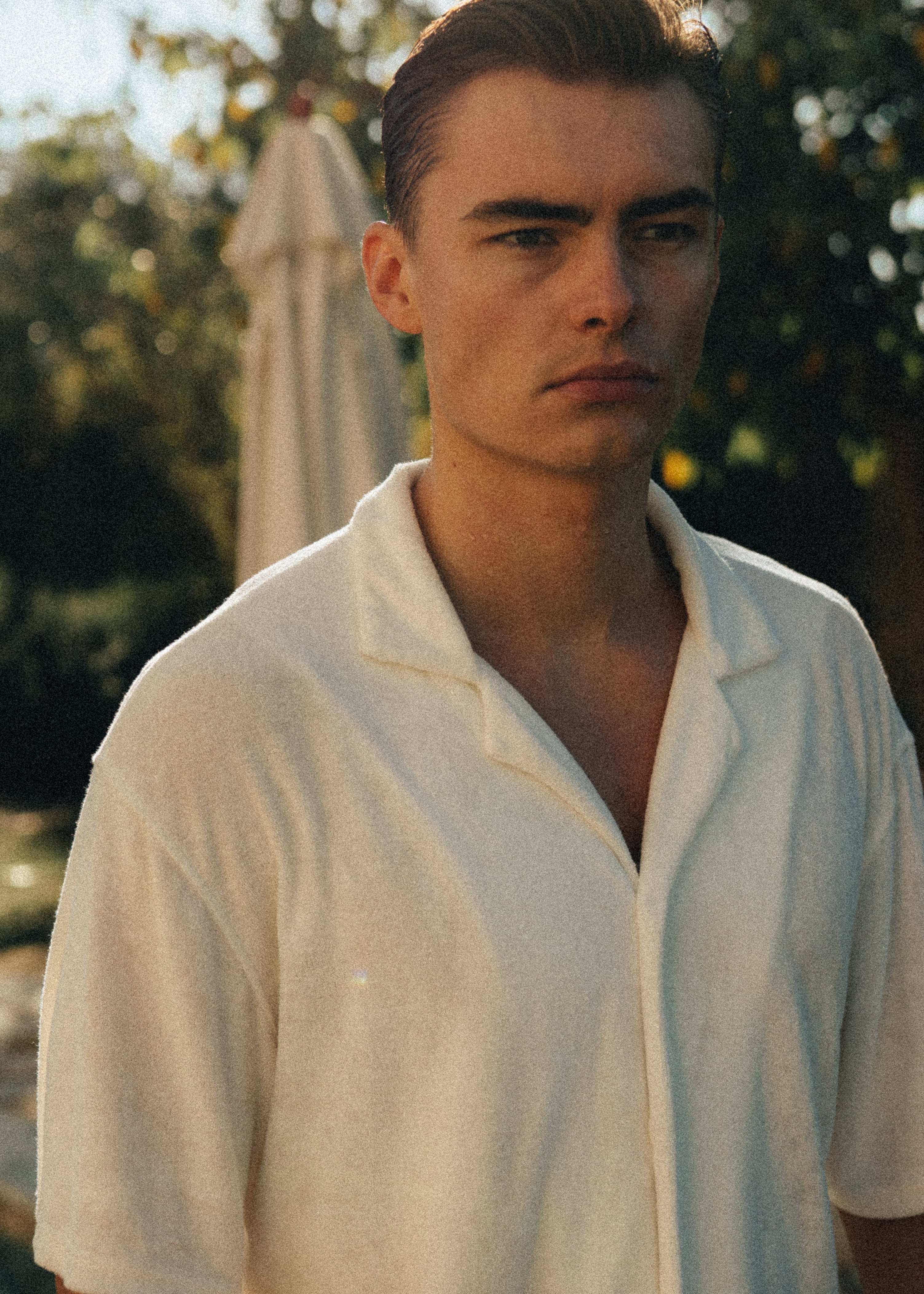 Terry towelling shirt - off white