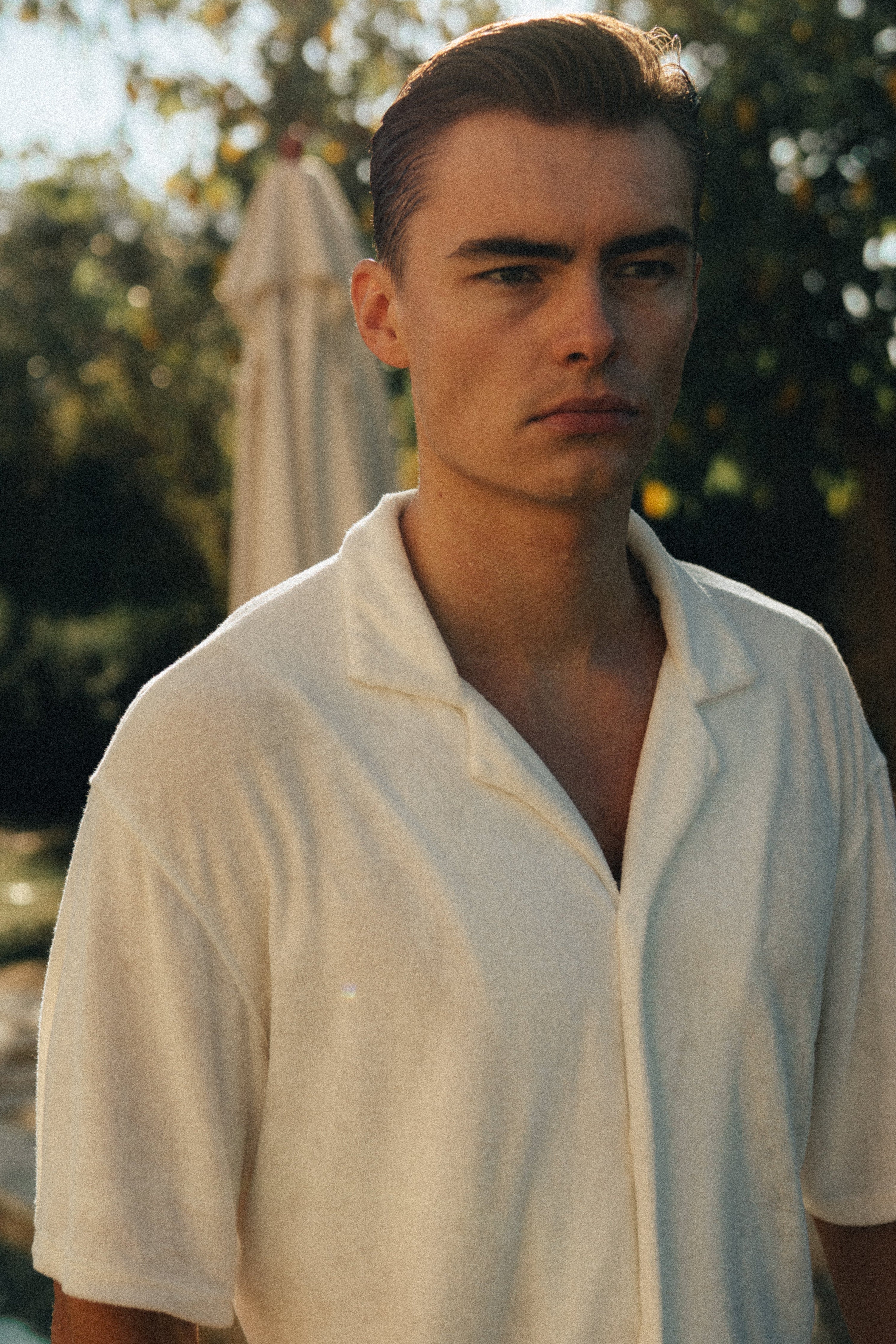 Terry towelling shirt - off white