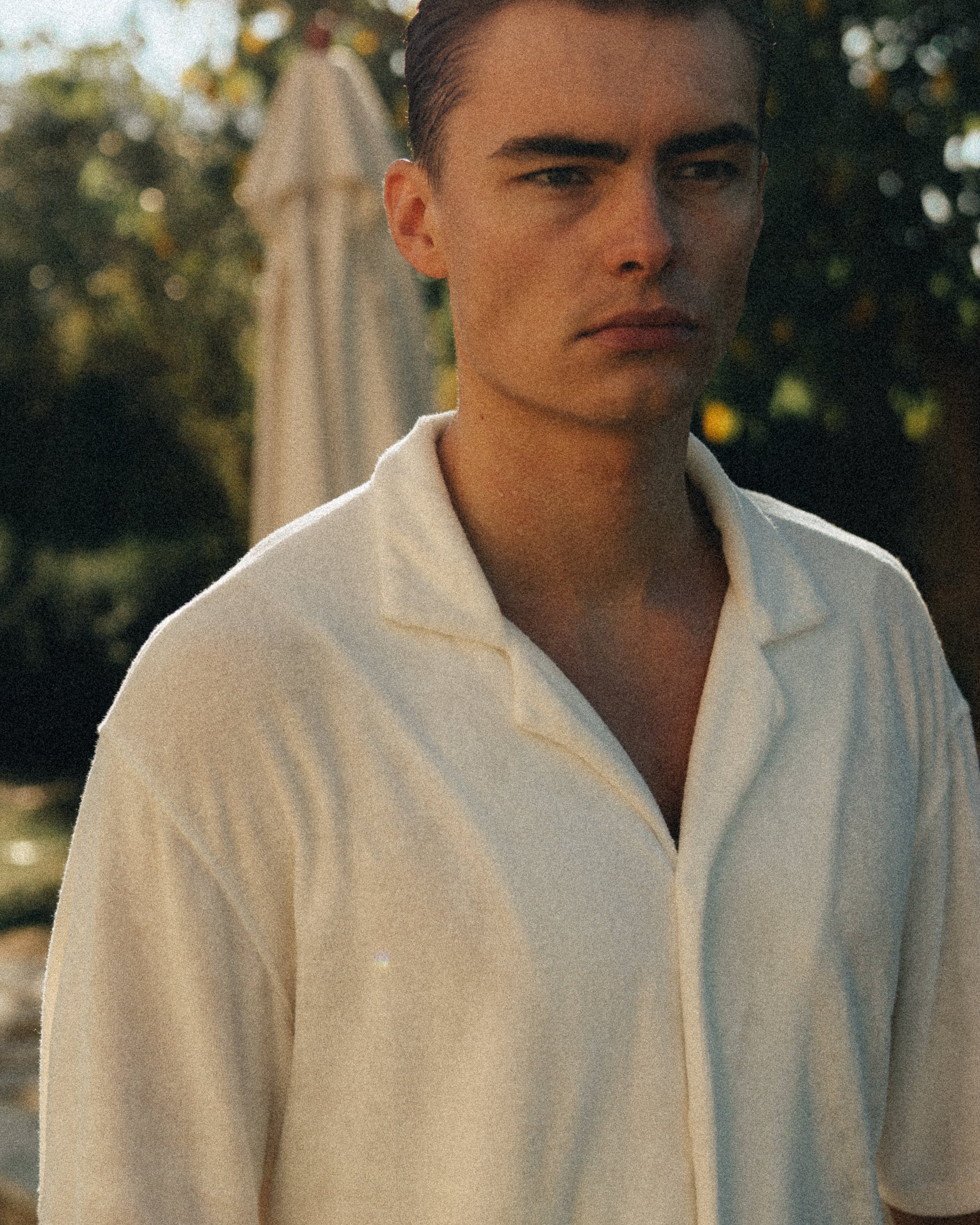 Terry towelling shirt - off white