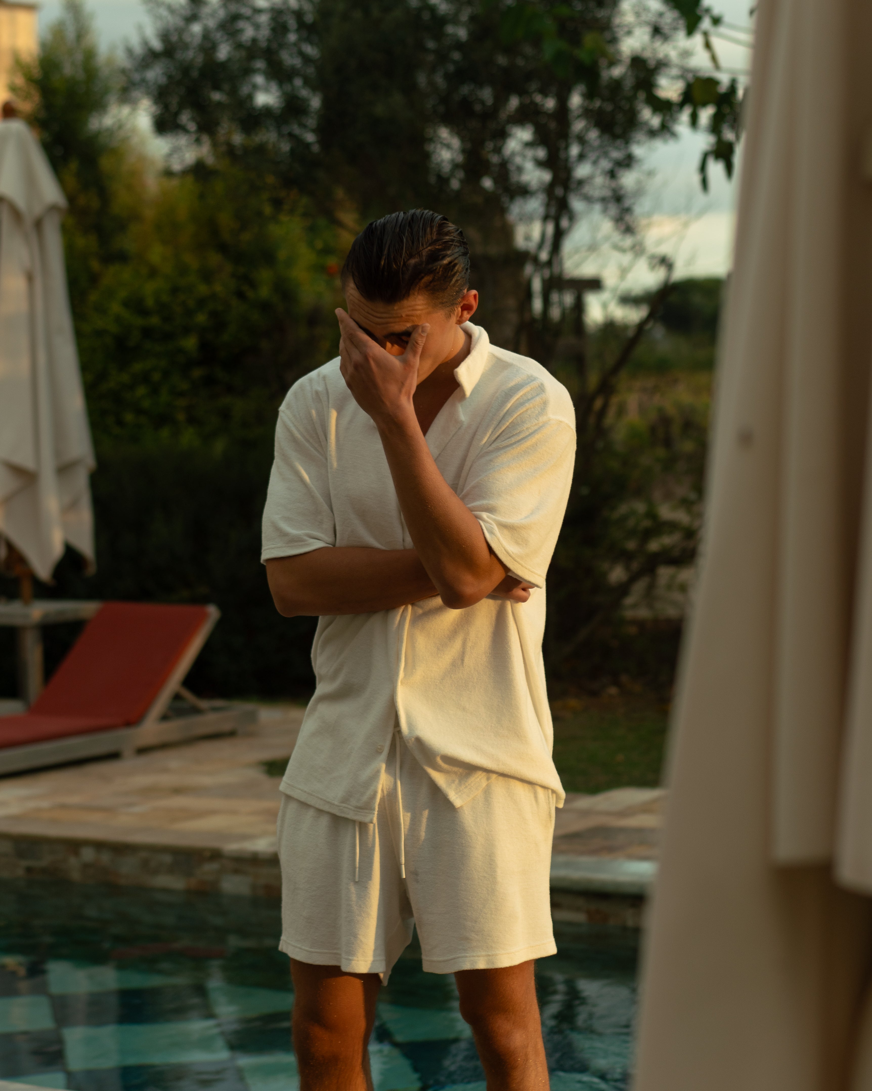 Terry towelling summer set white