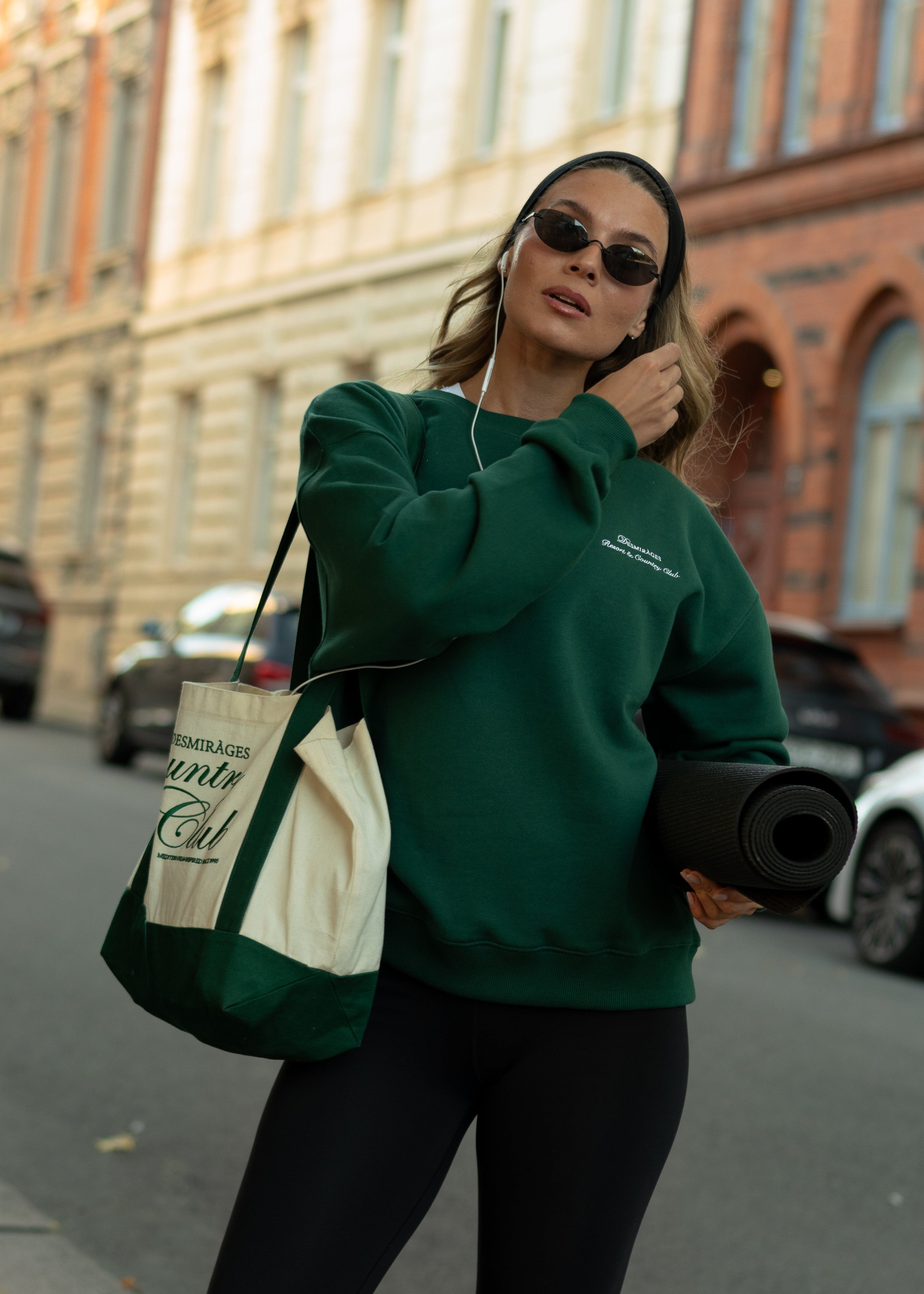 Dark Green Sweatshirt for women cotton
