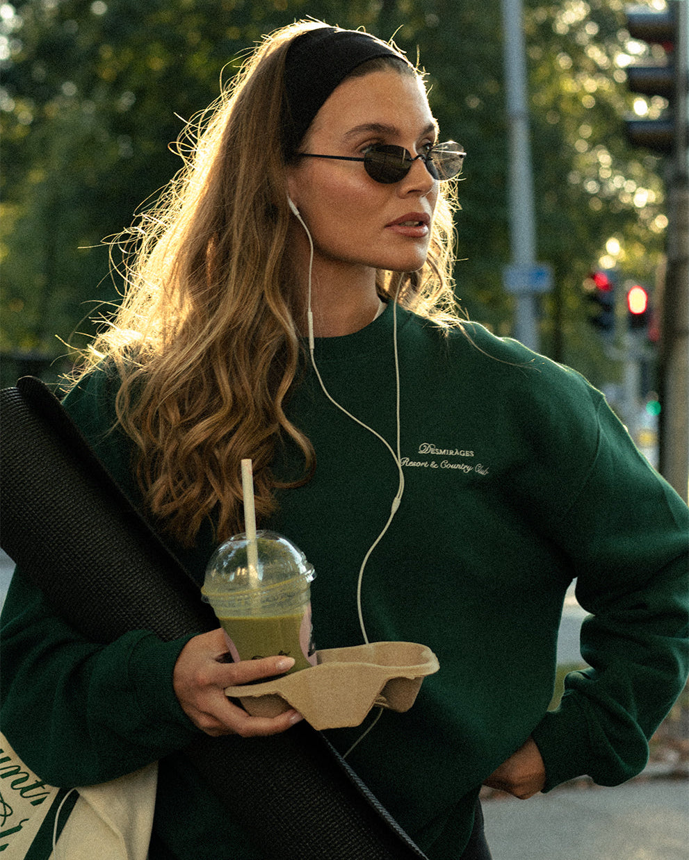 Dark Green Sweatshirt women sporty & rich similar