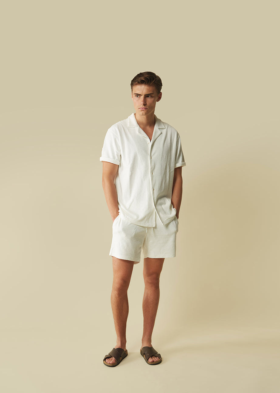 off-white French Terry toweling shirt cream