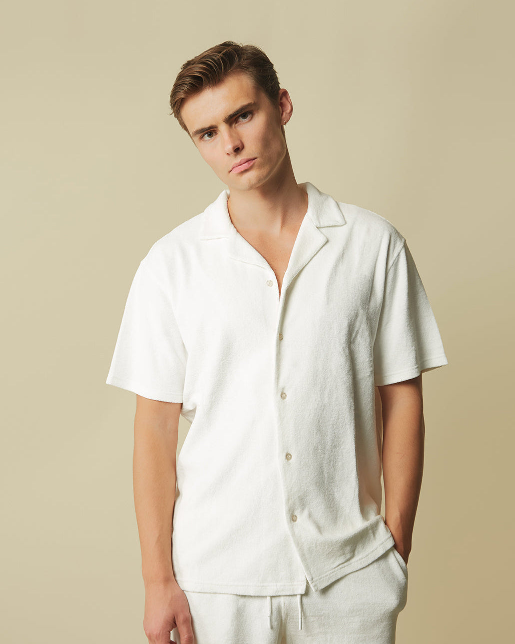 Terry towelling set off white