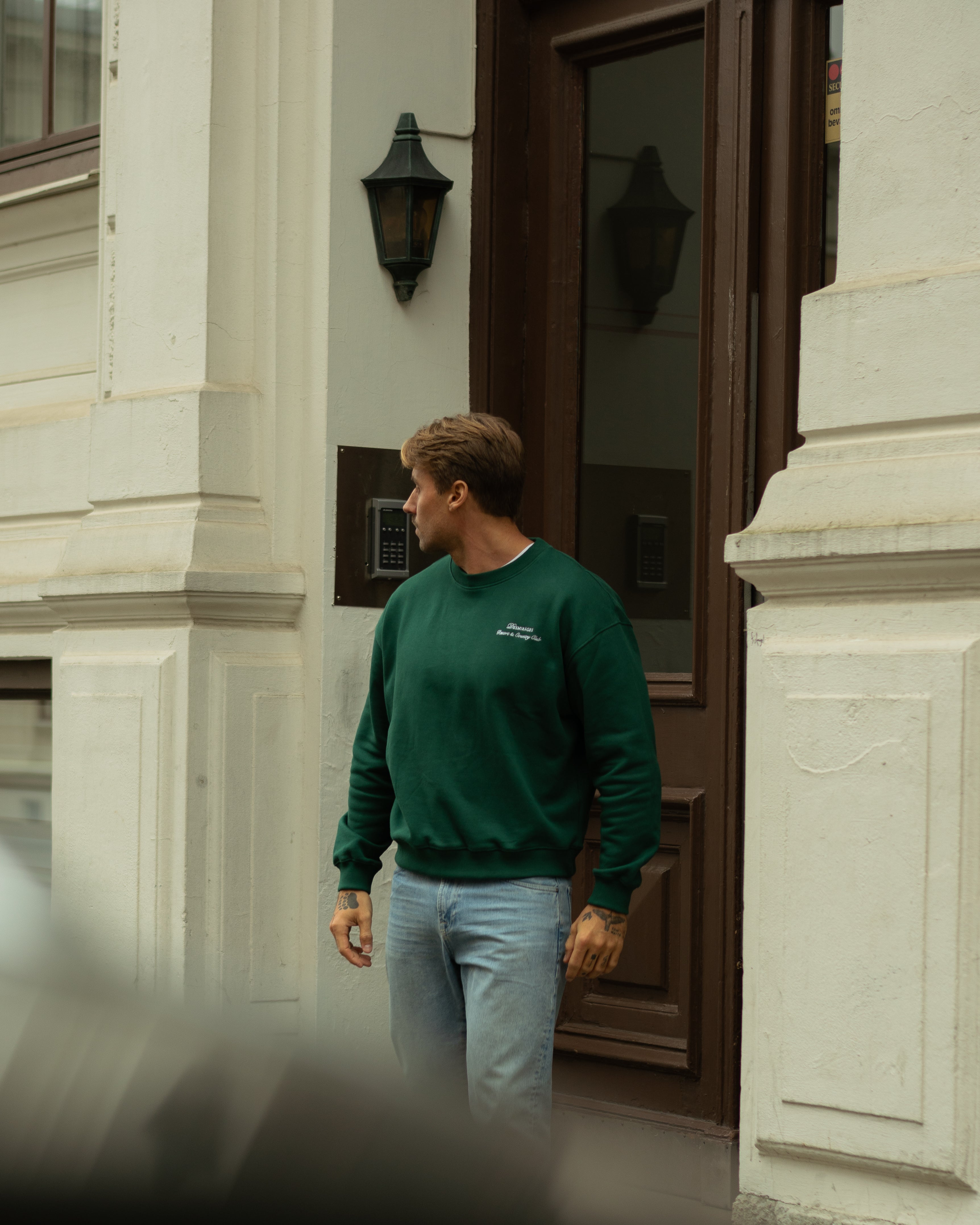 Oversized Clubhouse Sweatshirt in Forest Green – DESMIRAGES