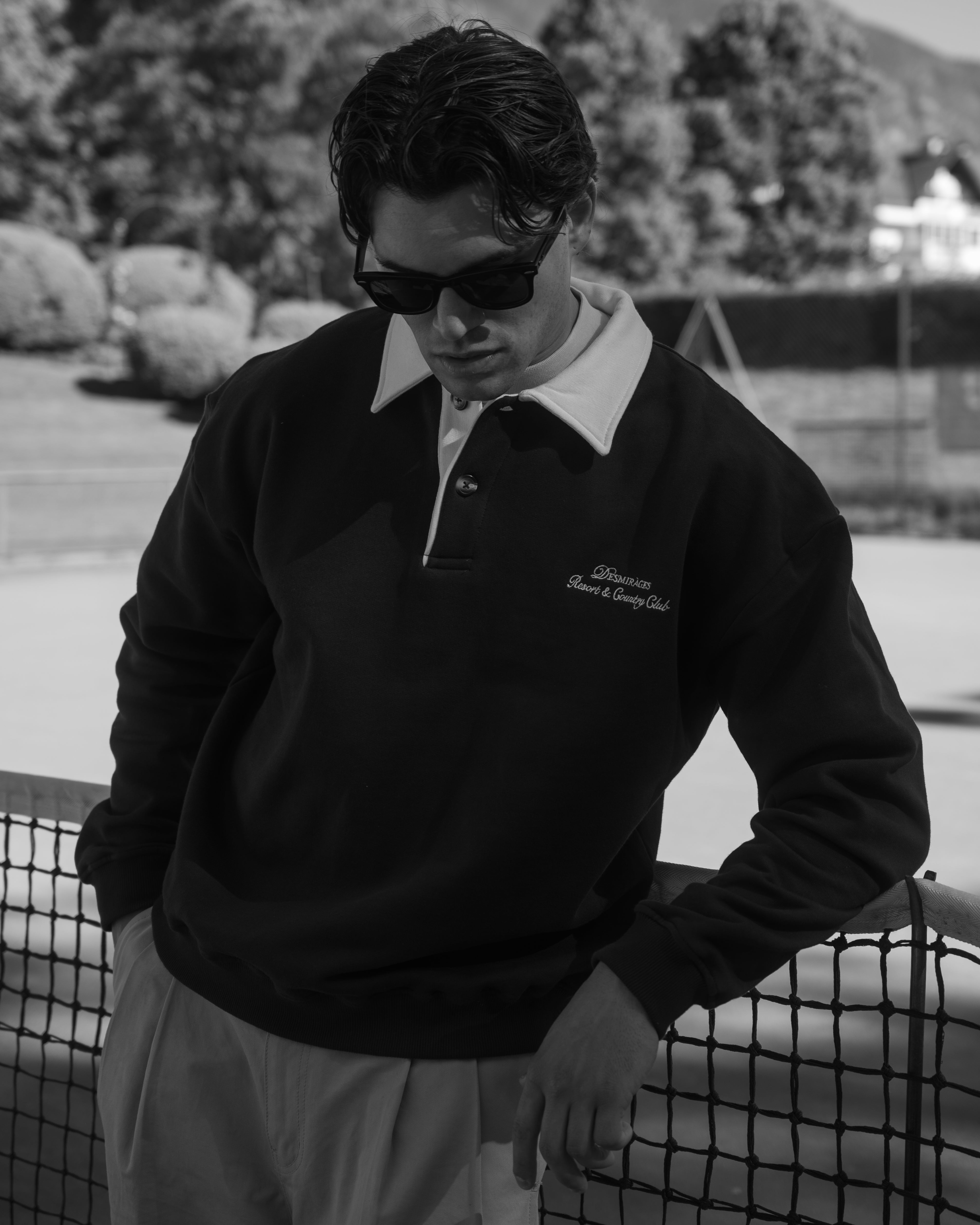 Oversized Polo Sweatshirt in Chocolat Brown/Cream – DESMIRAGES