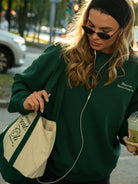 Dark Green Sweater for women oversized