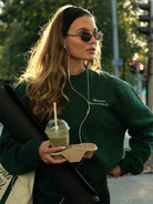 Dark Green Sweatshirt women sporty & rich similar