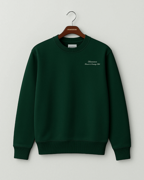 Oversized Clubhouse Sweatshirt in Forest Green – DESMIRAGES