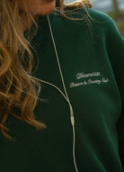 embroidered dark green sweater sporty & rich